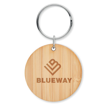 Round Bamboo Key Ring