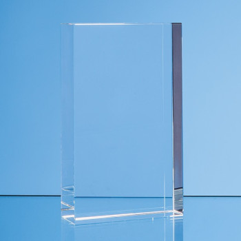 12cm x 8.5cm Optical Crystal Rectangle Award, H or V