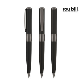 Rou Bill Image Black Line Twist Ball Pen