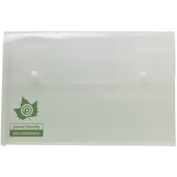 Eco-Eco A4+ 95% Recycled Clear Expanding 2 Stud Wallet