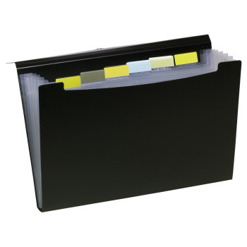 Eco-Eco A4 50% Recycled 7 Pocket Black Expanding File