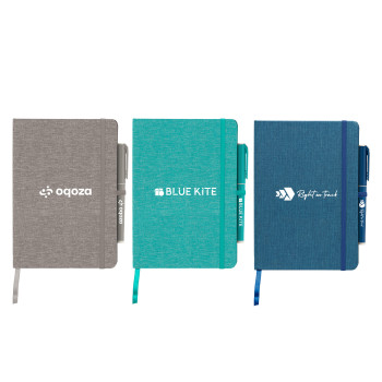 A5 RPET Fabric Notebook & Eco Pen