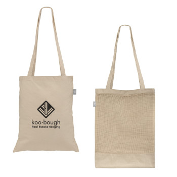 Harvest Recycled Cotton & Mesh Tote Bag 110g