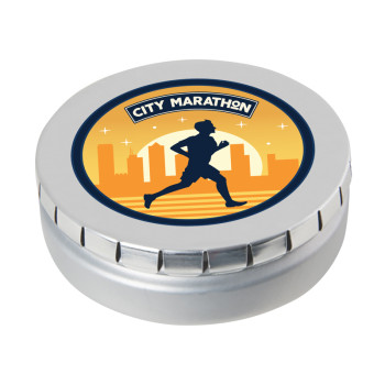 Large Round Click Tin With Dextrose Mints