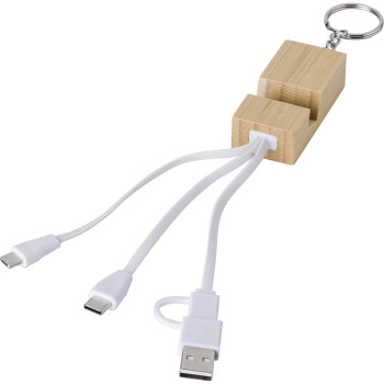 Bamboo Charger And Keychain