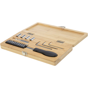 Rivet 19-Piece Bamboo/Recycled Plastic Tool Set