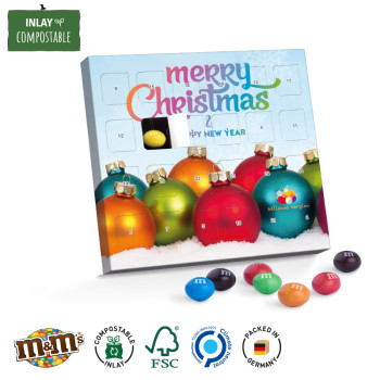 Eco Mini Christmas Advent Calendar Containing M&M’s