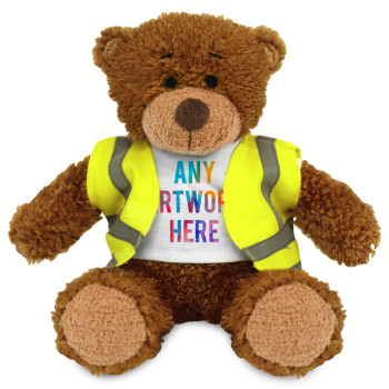 Anne Soft Toy Teddy Bear In Hi Vis Jacket 17cm