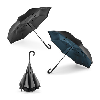 Angela 190T Pongee Reversible Folding Umbrella