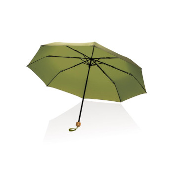 Impact Aware Rpet Pongee Bamboo Mini Umbrella 20.5"