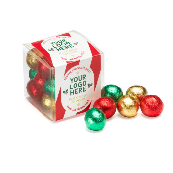 Winter Collection Clear Cube Solid Chocolate Balls