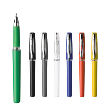 Plastic Gel Pen With Metal Clip