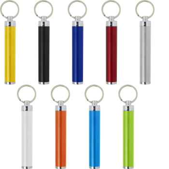 LED flashlight with keyring