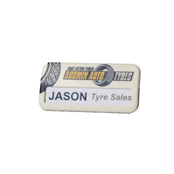 Always Recycled Reusable Name Badge – Rectangular Low Window