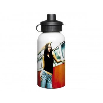 Aluminium 400ml White Drink Bottle