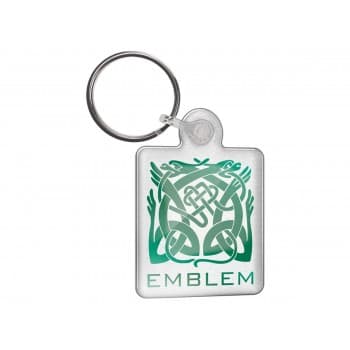 Single sided metal keyrings