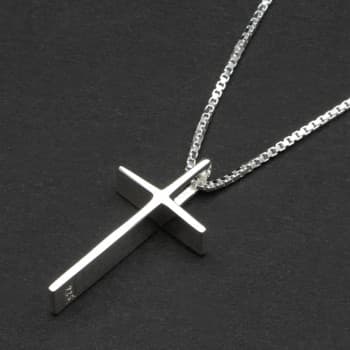 Sterling Silver Classic Cross And Chain