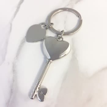 Heart Key Keyring