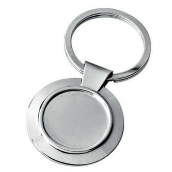 Double 25mm Recess Keyring - Round