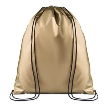 Drawstring bag shiny coating