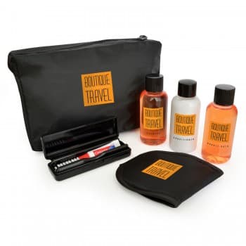 6pc Black Travel Set in a Black Bag