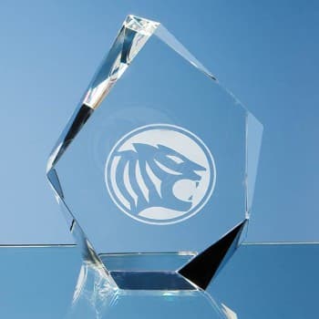 13cm Optical Crystal Facet Iceberg Award