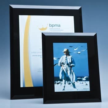 Black Surround Glass Frame for A4 Photo or Certificate, H or V