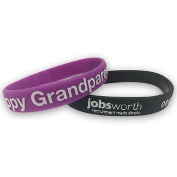 Single Colour Wristband - Embossed/Raised with Colour Fill In